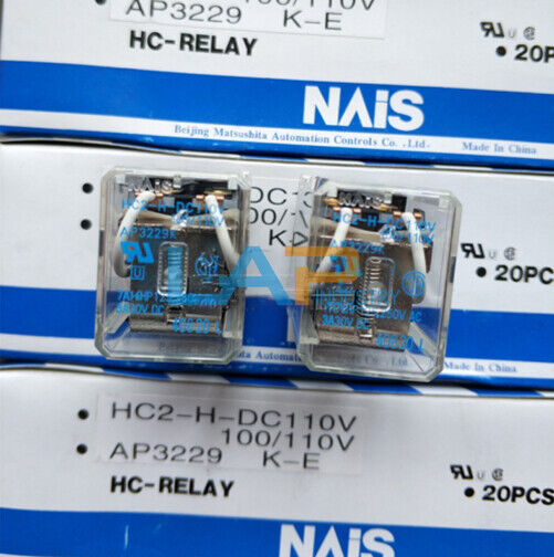 5pcs Panasonic HC2-H-DC110V Relay - 2 Open & 2 Close - 110V DC - PANASONIC