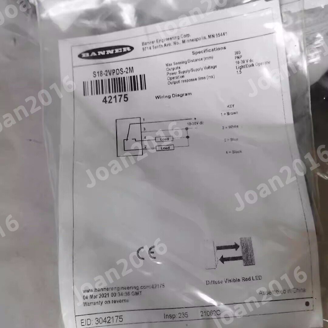 new 1pcs BANNER S18-2VPDS-2M Photoelectric sensor - BANNER