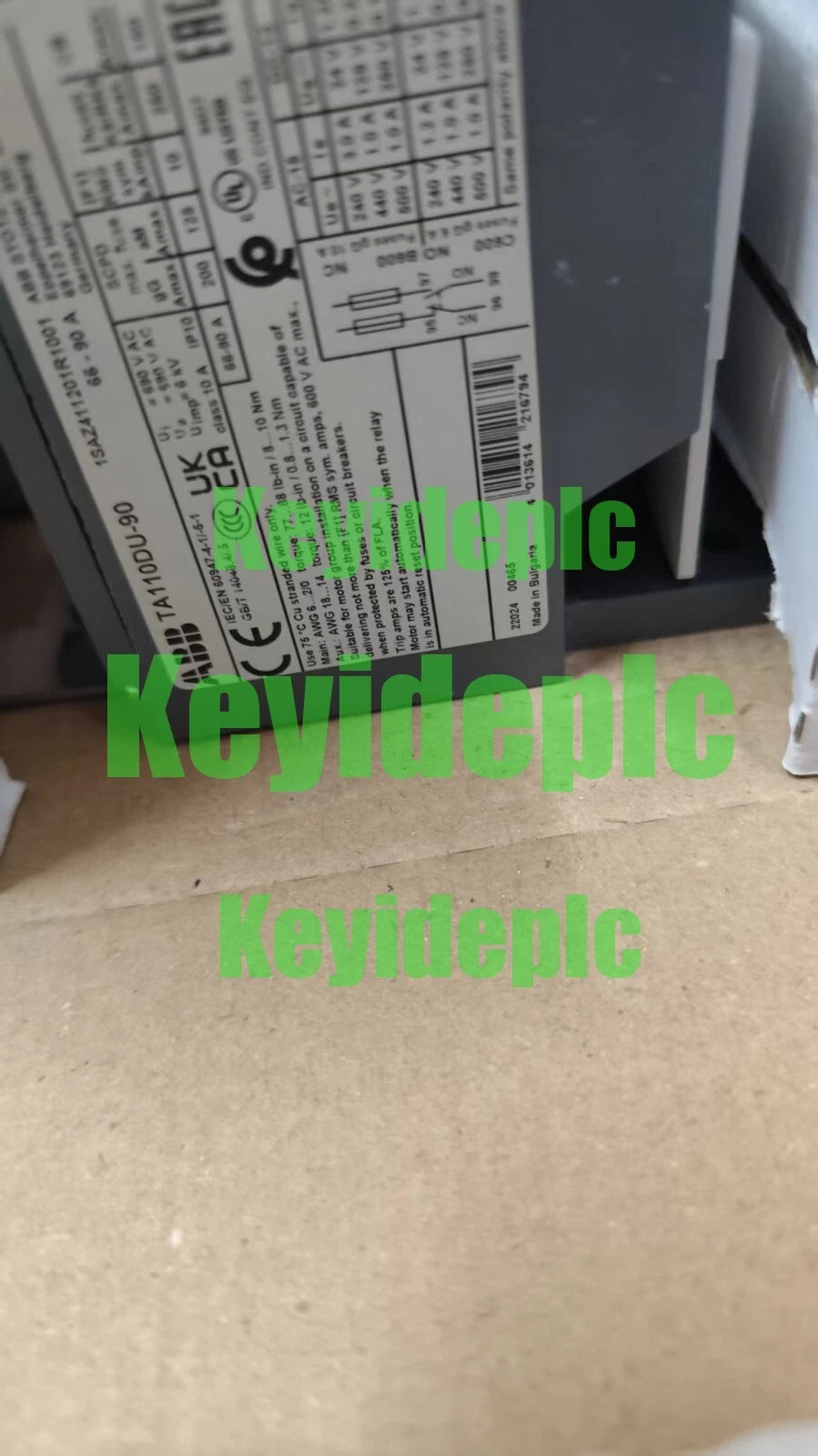 1 pcs ABB TA110 DU 90【65-90A】 Thermal overload relay For AX95-AX150 #ke