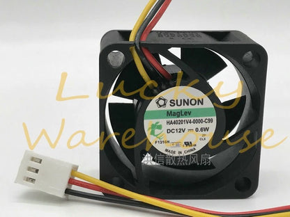 SUNON HA40201V4-0000-C99 4 cm 12V 0.6W 3-wire ultra-quiet cooling fan