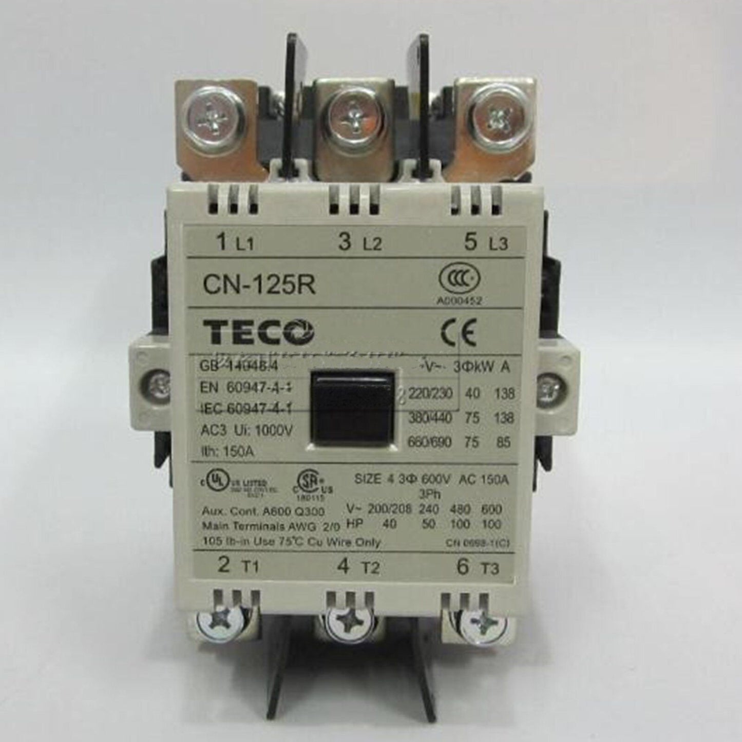 1PC TECO CN-125R Contactor 380V - TECO