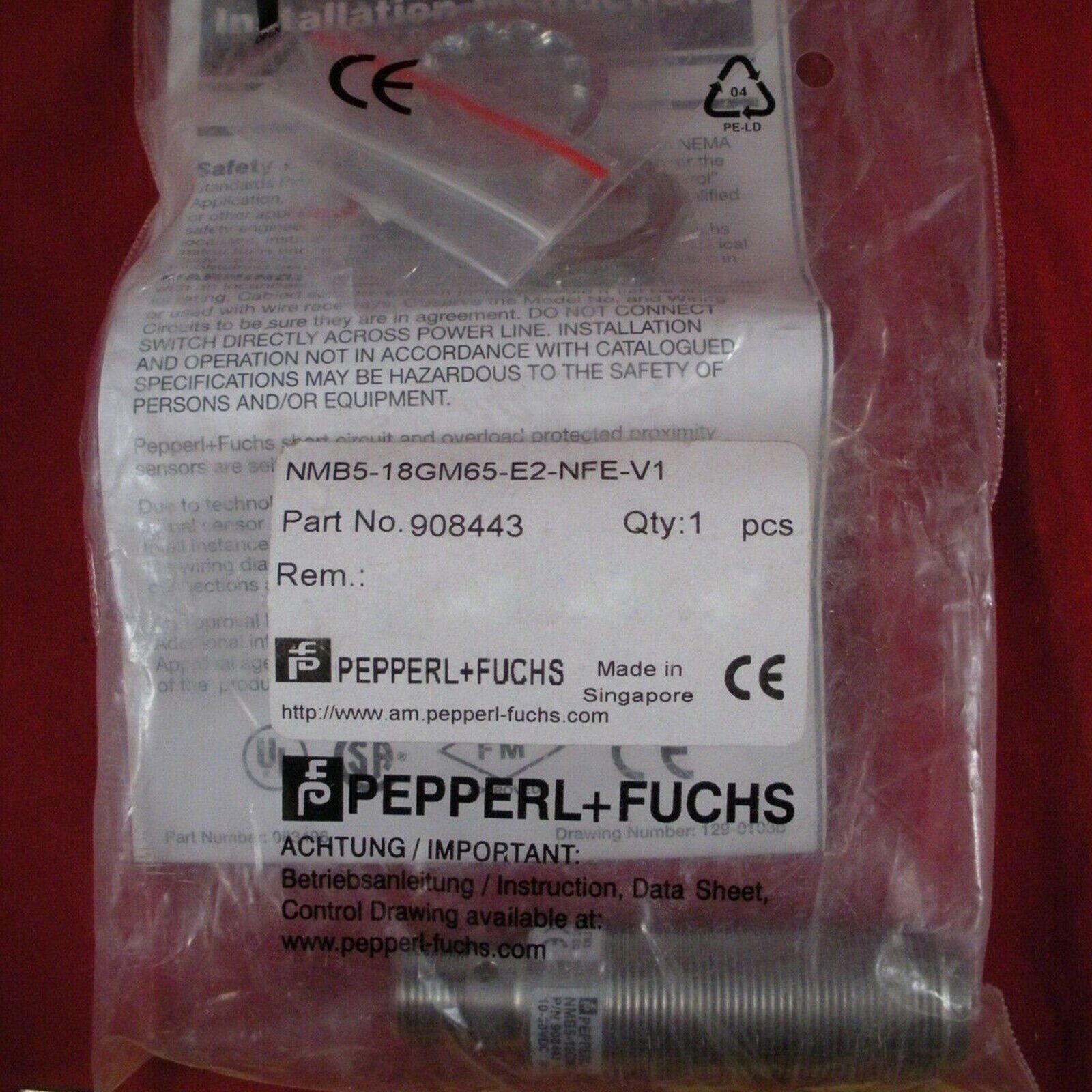 Proximity Sensor Switch NMB5-18GM65-E2-NFE-V1 by Pepperl+Fuchs - PEPPERL+FUCHS