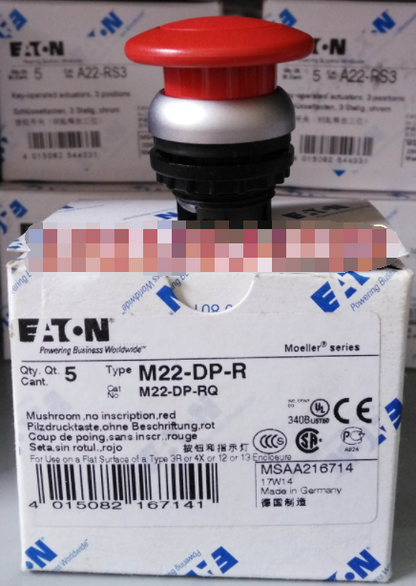 new 1PCS Eaton Moeller M22-DP-R M22-DP-RQ Pushbutton Switch Red - EATON