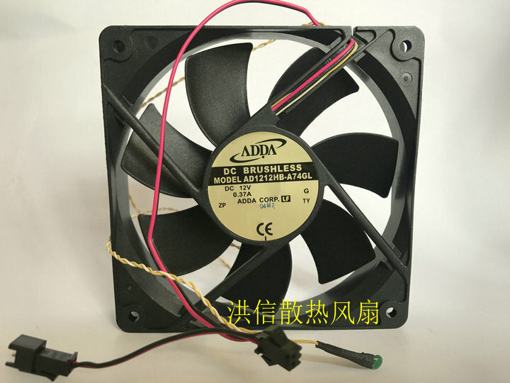 1pcs  ADDA AD1212HB-A74GL DC12V 0.37A 120*25MM 12CM 12025 Fan