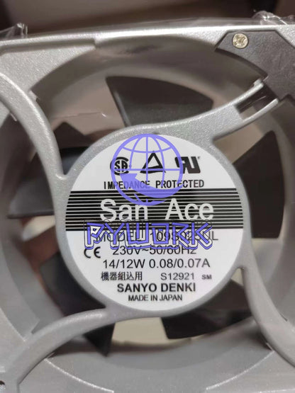 1PCS SANYO Fan 109S025UL AC 230V 14/12W 12038 12CM Aluminum frame fan