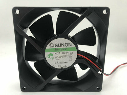 New 1PCS SUNON KDE1209PTV2 12V 1.4W 9025 9CM 2-Wire Silent Cooling Fan - SUNON