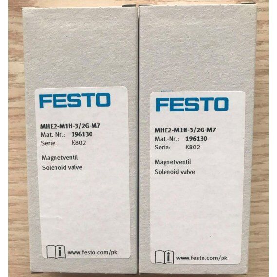 Festo 196130 Solenoid Valve MHE2-M1H-3/2G-M7 - FESTO