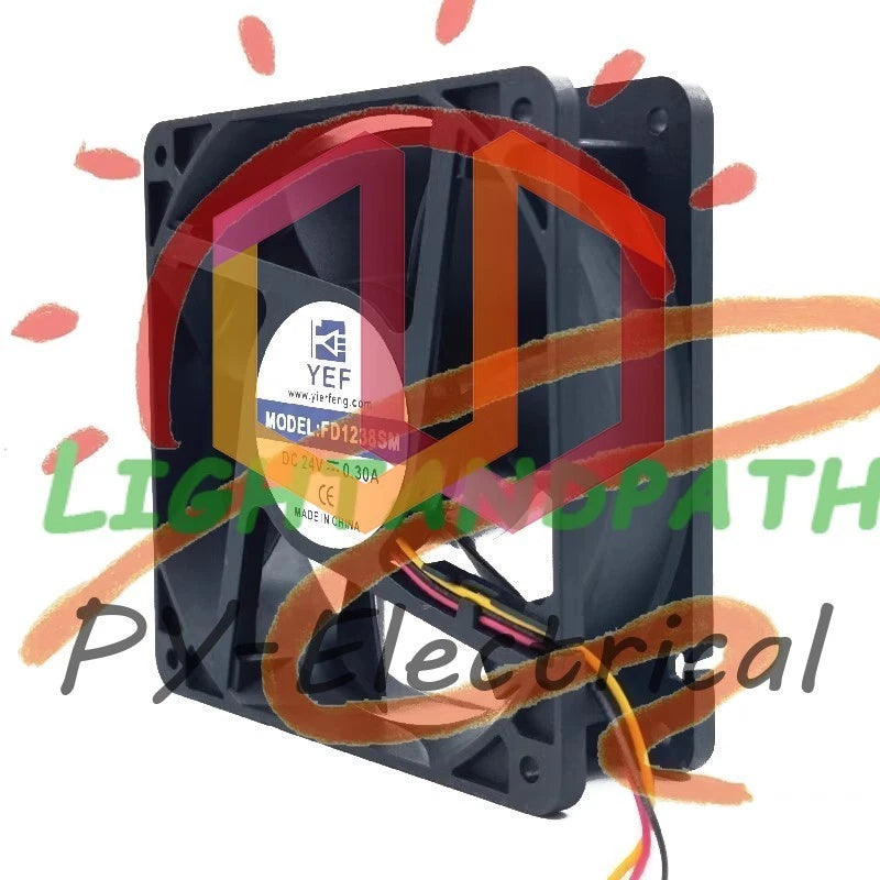YEF FD1238SM DC24V 0.30A 12cm 3-Wire Cooling Fan #Li