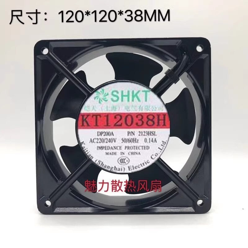 SHKT KT12038H AC220V-240V 0.14A Metal Axial Cooling Fan