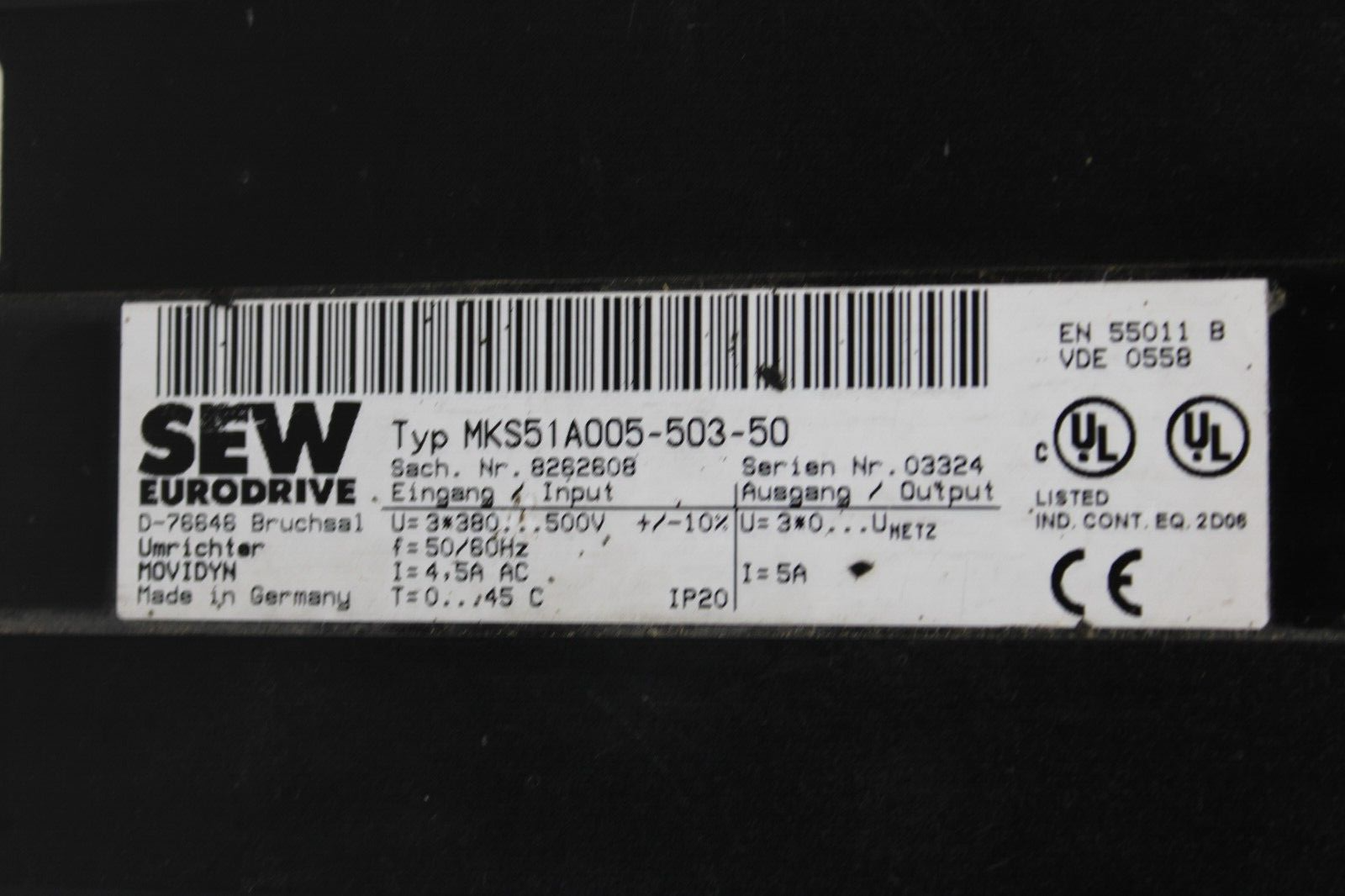 used Sew Eurodrive MKS51A005-503-50 - SEW EURODRIVE