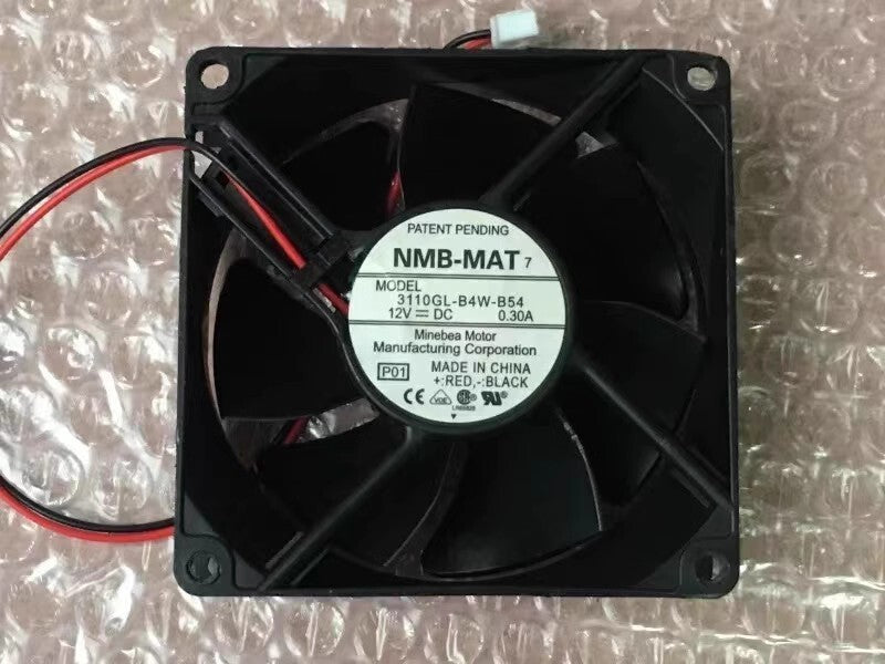 NMB 3110GL-B4W-B54 8025 DC12V 0.30A 8CM 2-Wire Ball Cooling Fan