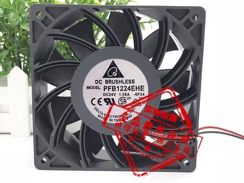 Delta PFB1224EHE 12038 DC24V 1.08A 12CM 2-wire Inverter High Airflow Cooling Fan