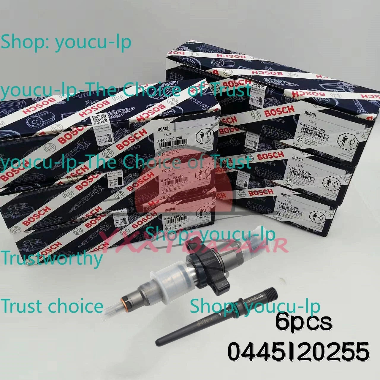 6x Diesel Fuel Injectors Fits For 03-04 Dodge Ram Cummins 5.9L Bosch 0445120255