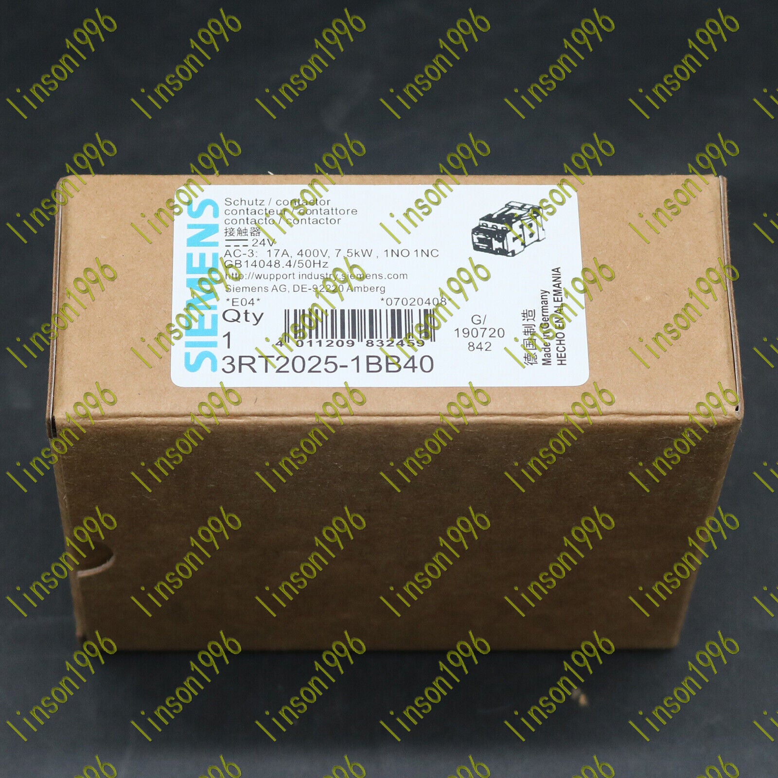 new 1pcs  Siemens contactor 3RT2025-1BB40 3RT2025-1BB40 DC24V Fast Delivery
