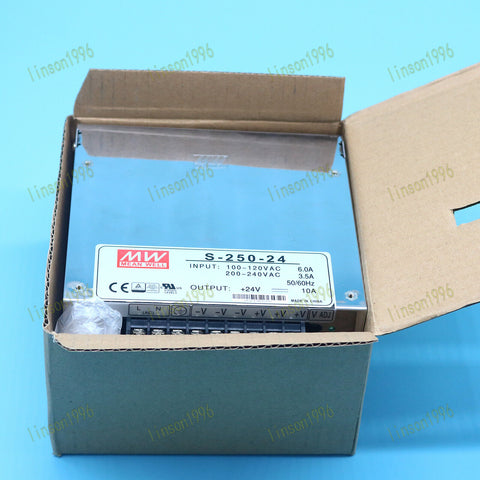 24V 10A MEAN WELL Switching Power Supply S-250-24 Fast SHIP - MEAN WELL