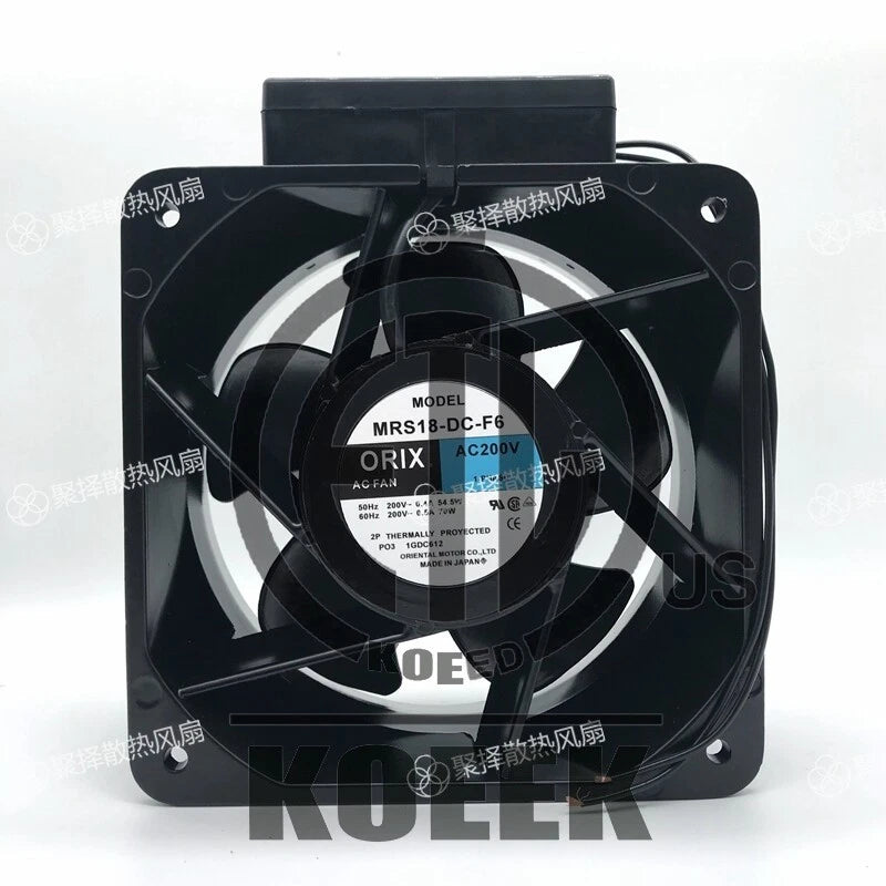 ORIX MRS18-DC-F6 Inverter cooling fan AC200V 0.4/0.5A 70/77W 200*200*90MM