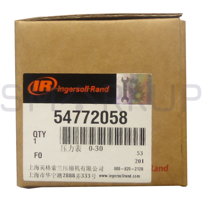 new In Box INGERSOLL RAND IR 54772058 Pressure Gauge