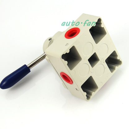 new 4 way 2 position Manual Hand Lever Pneumatic Valve BSPT 4HV410-15 - KOEED