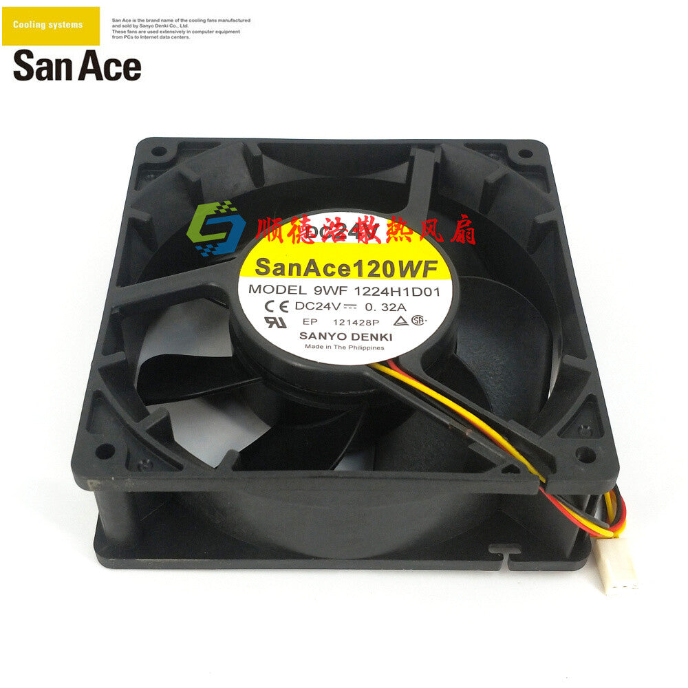 Sanyo SANACE120WF 9WF1224H1D01 12CM DC24 0.32A 120*120*38mm Inverter cooling fan