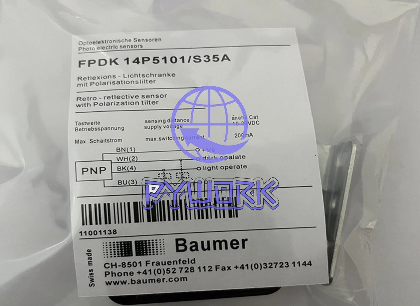 BAUMER FHDK-14P5101-S35A Photoelectric Sensor