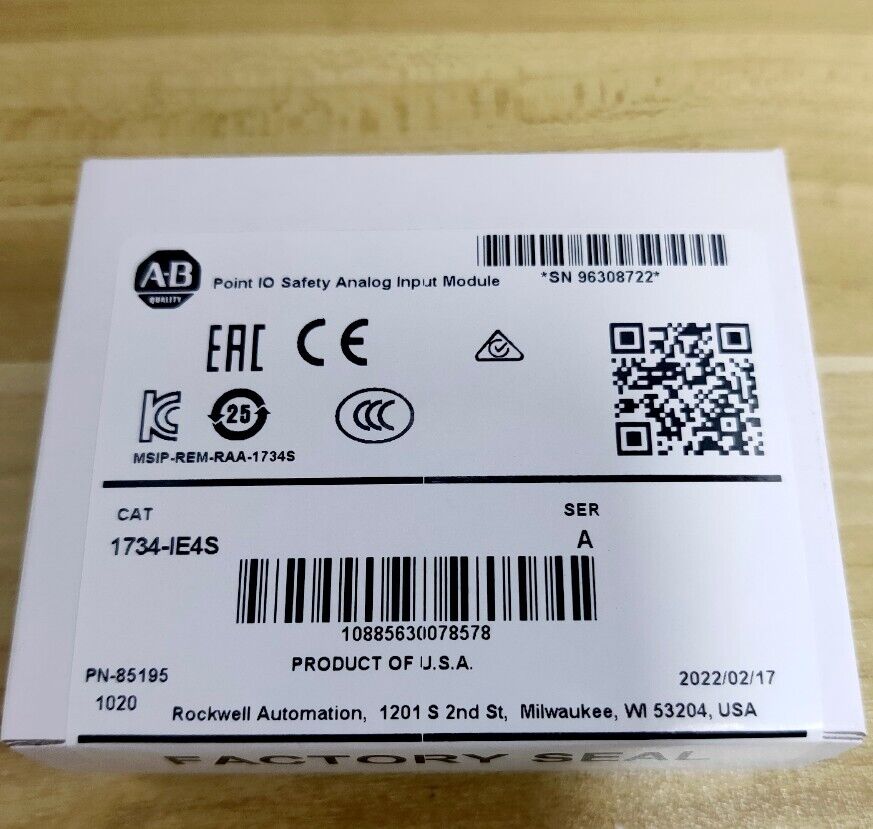 Allen-Bradley 1734IE4S Safety Input Module 1734IE4S New Sealed - ALLEN-BRADLEY