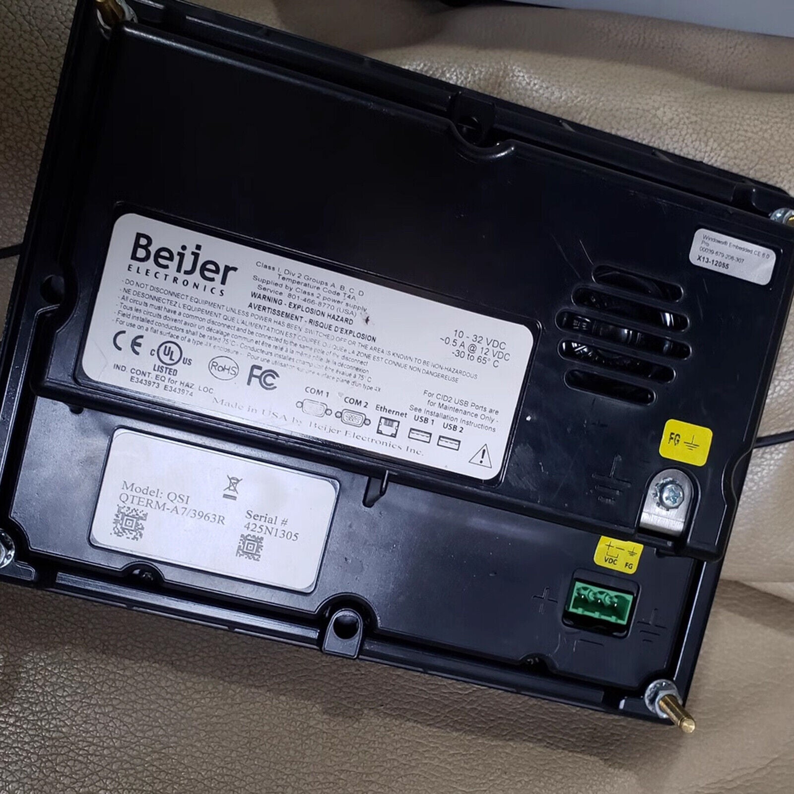 Used Intact Beijer QTERM-A7 QSI Touch Screen HMI 7 Beijer QTERM-A7/3963R - BEIJER