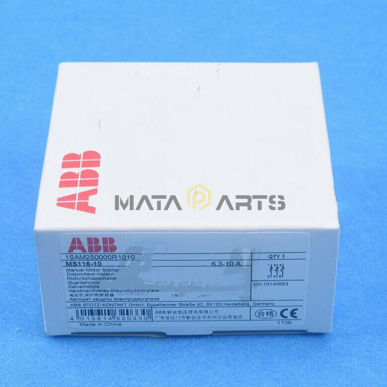 ABB Motor Starter Motor Circuit Breaker MS116-10 6.3-10A - ABB