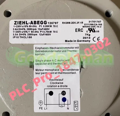 RH28M-2EK.3F.1R 1PCS ZIEHL-ABEGG RH28M-2EK.3F.1R Radial Fan Fast ship