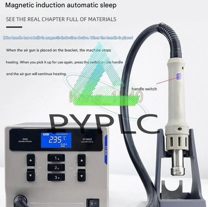 one ATTEN ST-862D hot air gun soldering station digital displayrework station