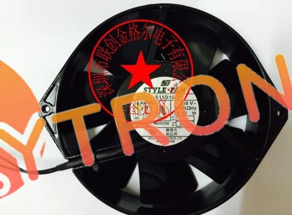 1Pcs STYLE FAN S15D10-K AC 100V 35/33W 2 WIRE 170*150*38mm all metal fan