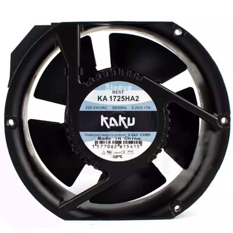 KAKU KA1725HA2  AC220V-240V 0.20/0.17A Ball Axial Cooling Fan