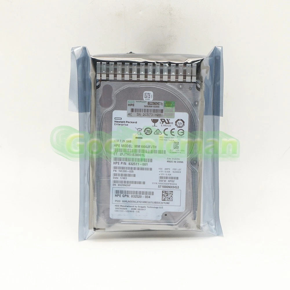HPE 832984-001 832514-B21 1TB 7.2K 12G SFF 2.5" SAS SC HARD DRIVE G9 G8 HDD
