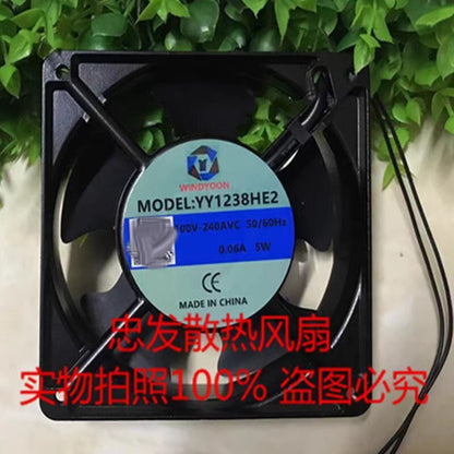 WINDOON YY1238HE2 100V-240V 0.06A 5W 12CM Axial Cooling Fan