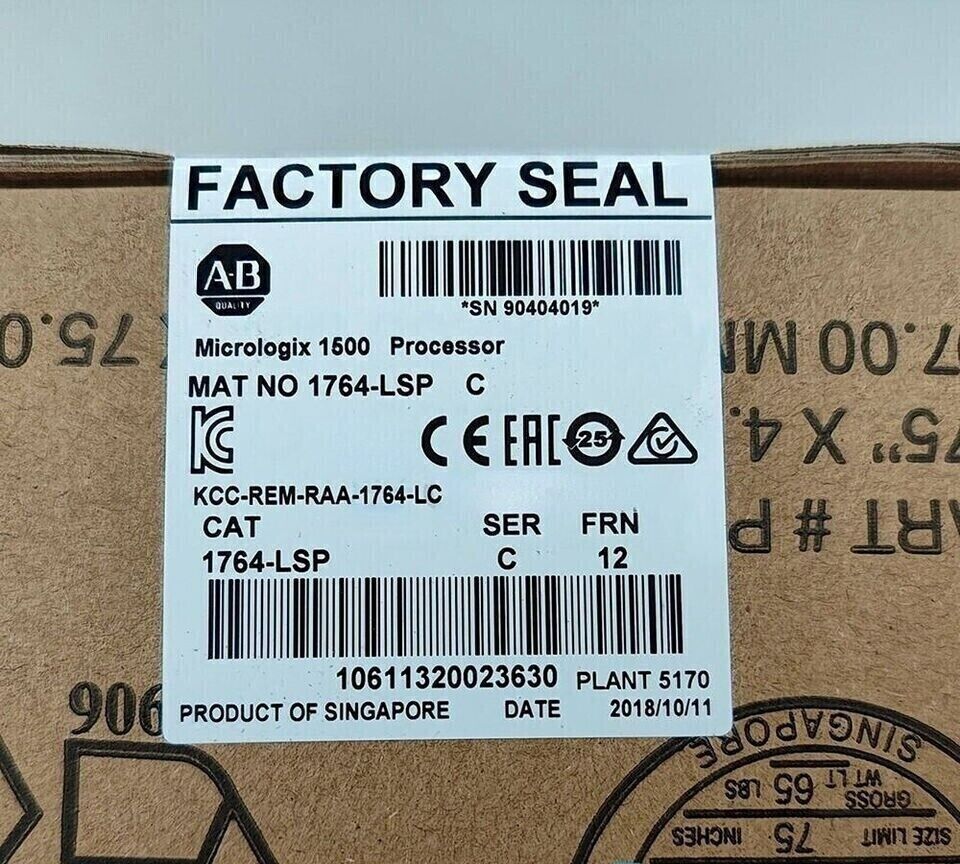 New Factory Sealed AB 1764-LSP SER C MicroLogix Processor 1764LSP - AB