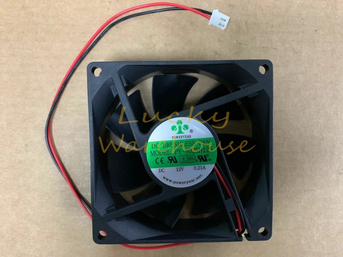 POWERYEAR FAN PY-8025H12S 12v 0.2A 8025 8CM 2 PIN