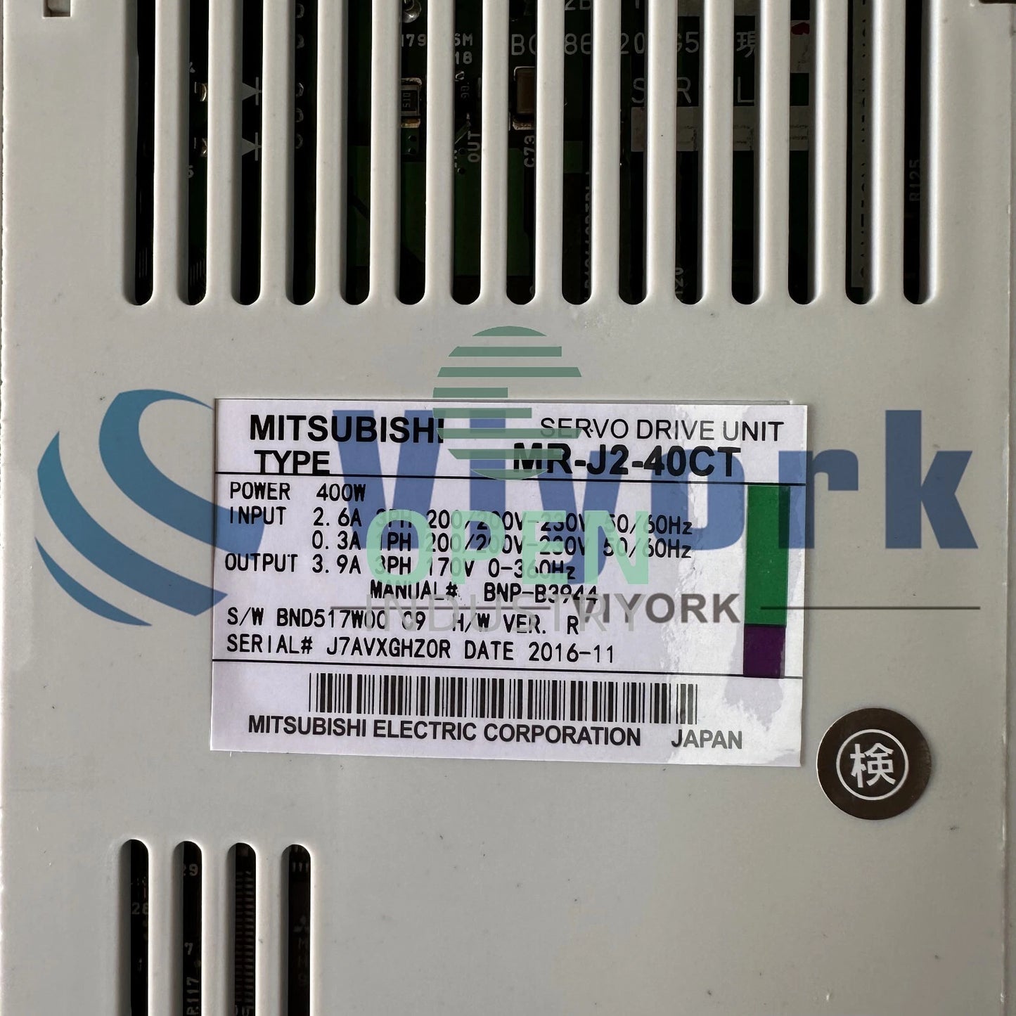 1PCS Mitsubishi MR-J2-40CT SERVO DRIVE 2.3AMP 0.4KW 200-230VAC 3P