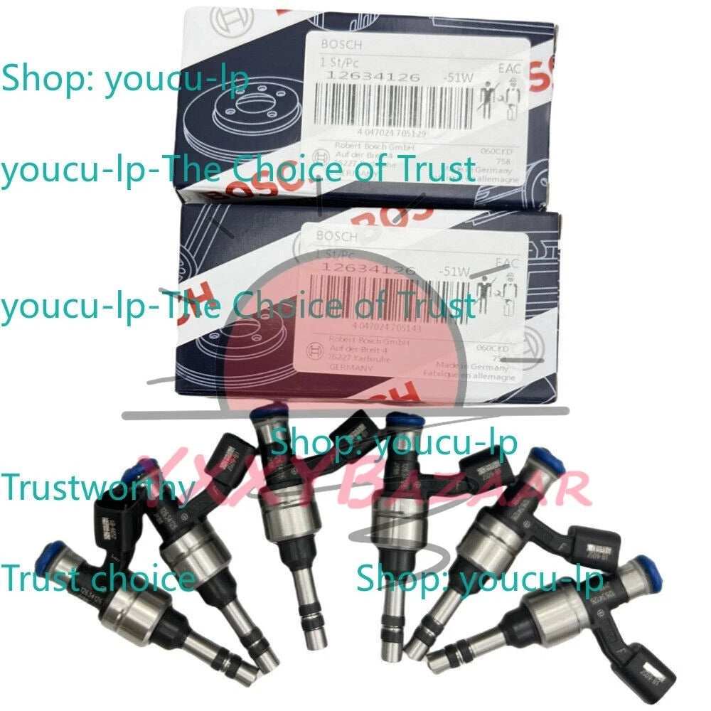 6X 12634126 Fuel Injectors Fits For 12-22 Buick Cadillac Chevrolet GMC 3.6L 3.0L
