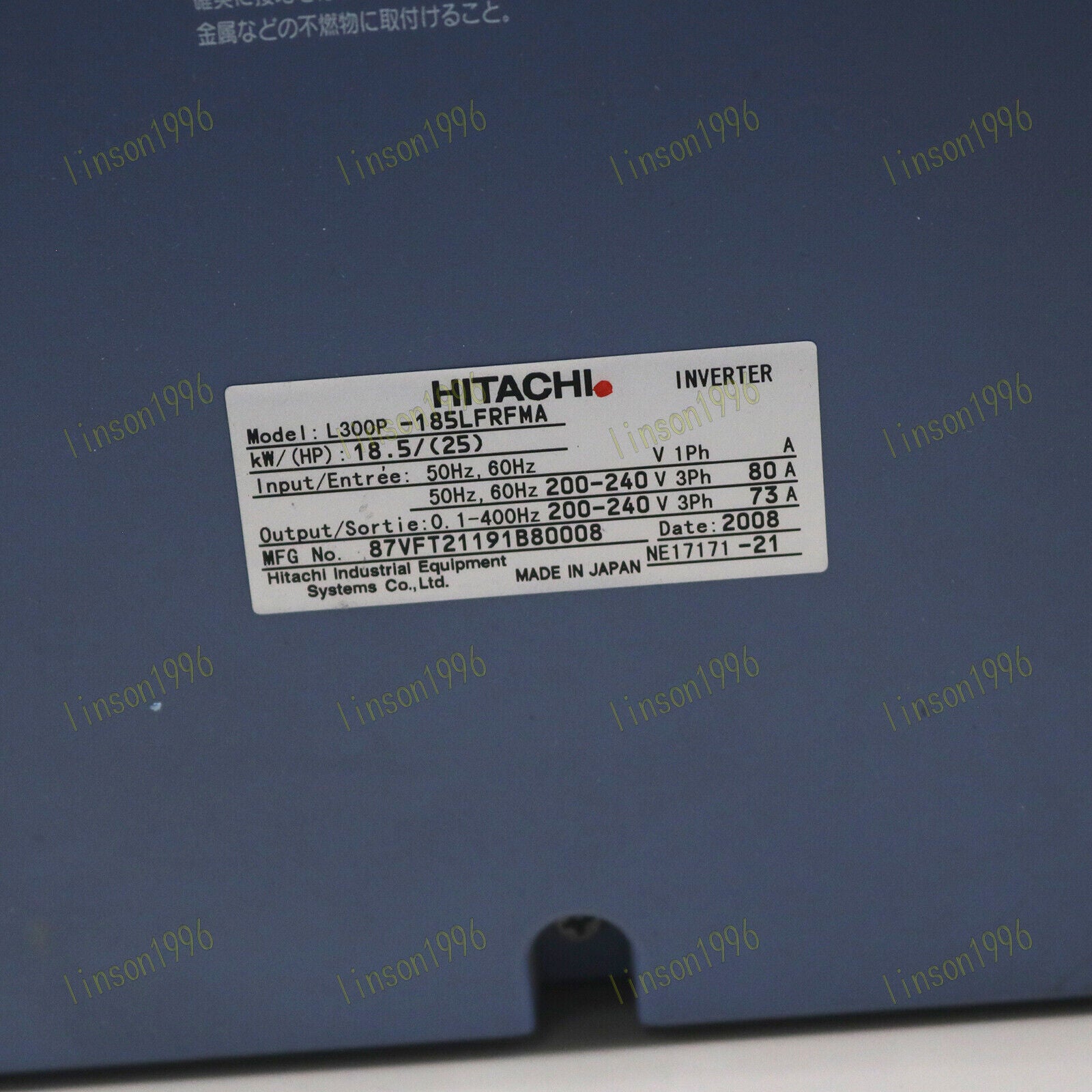 used  Hitachi L300P-185LFRFMA Inverter 220V 18.5KW Tested In Good Hitachi