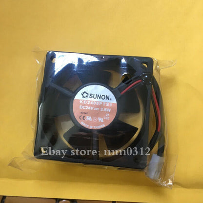 used 1pcs SUNON KD2406PTS1 DC24V 2.6W 6CM 6025 60mm Inverter Cooling Fan 2pin