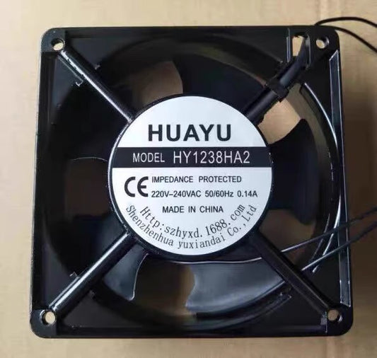 HUAYU HY1238HA2 12038 AC220V-240V 0.14A Metal Cooling Fan