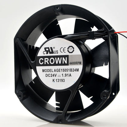 1pcs  Crown AGE15051B24M 24V 17251 Ball DC Inverter Fan