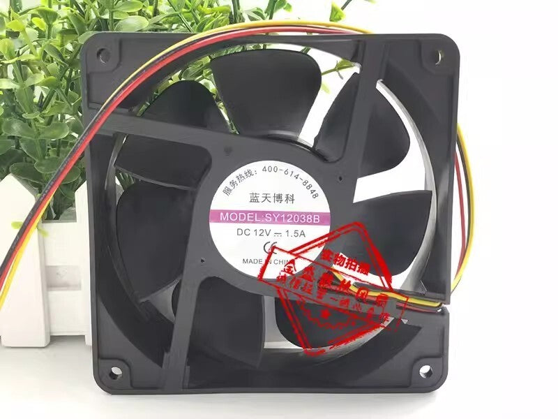 1PCS SY12038B DC12V 1.5A 12CM 3-Wire High Airflow Inverter Cooling Fan