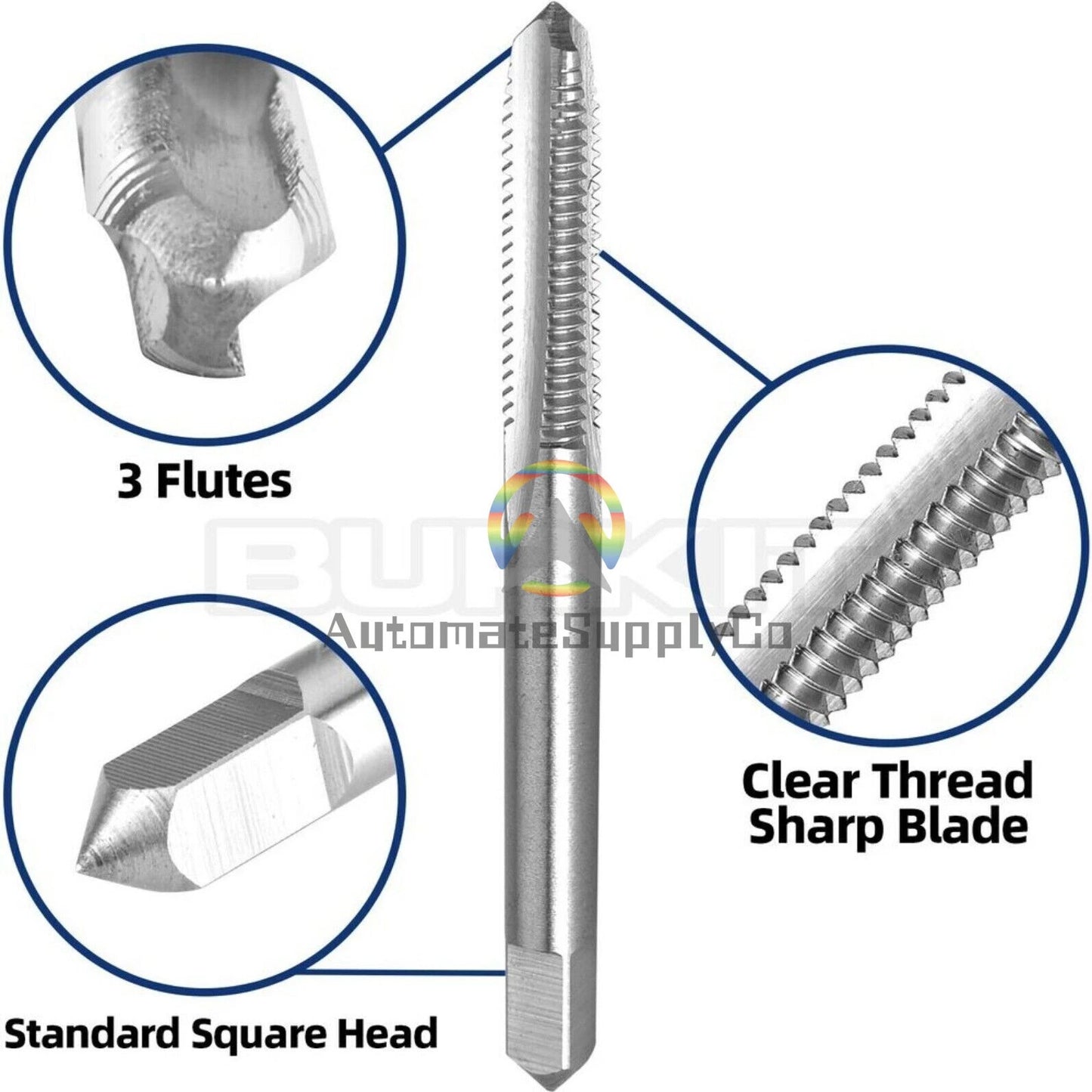 No 3-48 UNC Tap and Die Set Right Hand, 3 x 48 UNC Thread Tap and Round Die