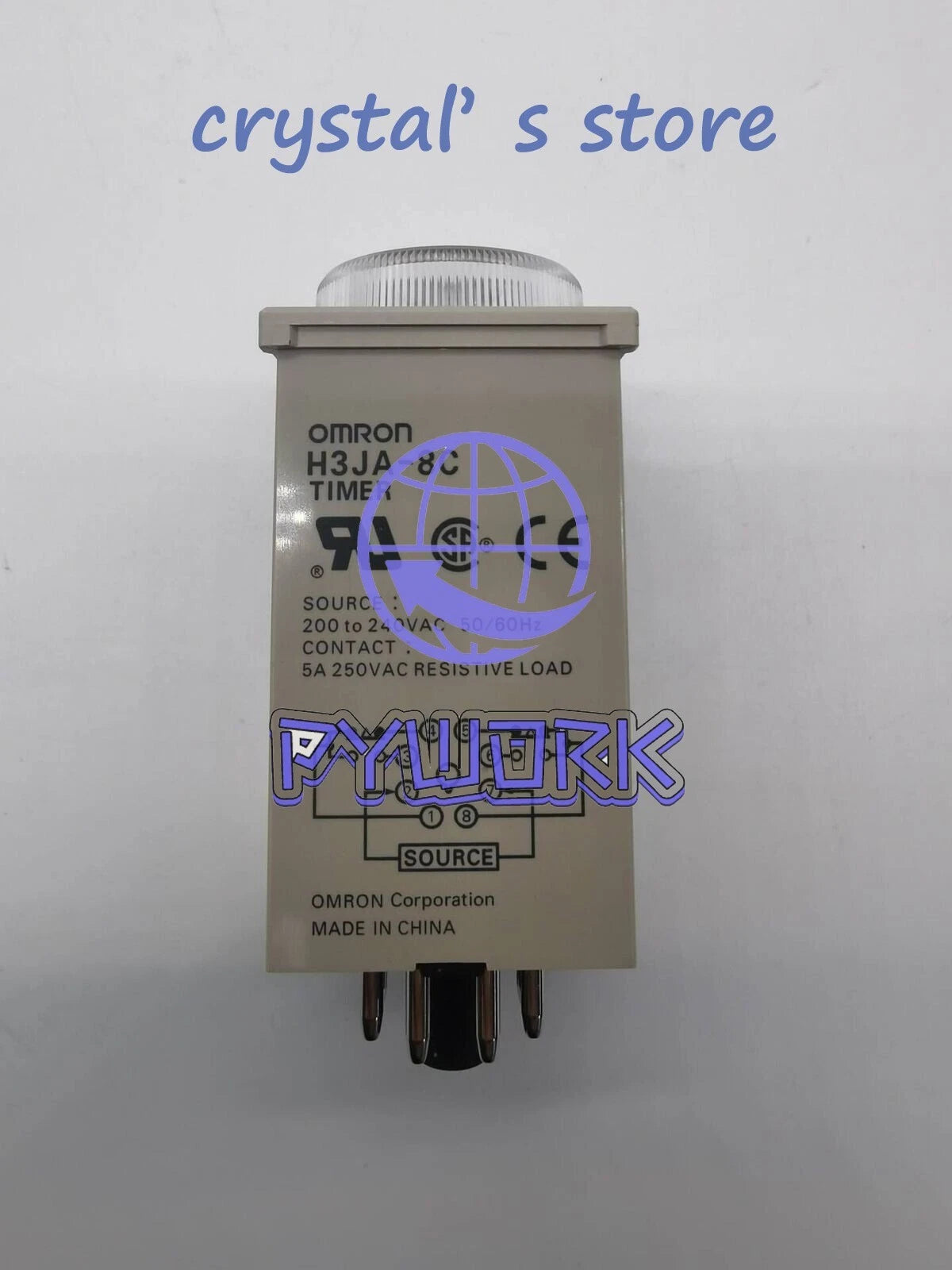1PCS Delay Timer 10' H3JA-8C 200-240VAC #
