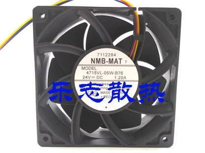NMB-MAT 4715VL-05W-B76 12038 DC24V 1.20A 4-Wire Inverter Cooling Fan