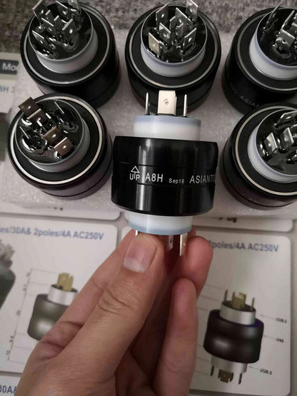 new 1pcs Asiantool Mercury Conductive Slip Ring A8H 8Poles 4/30A Rotary Connector - ASIANTOOL
