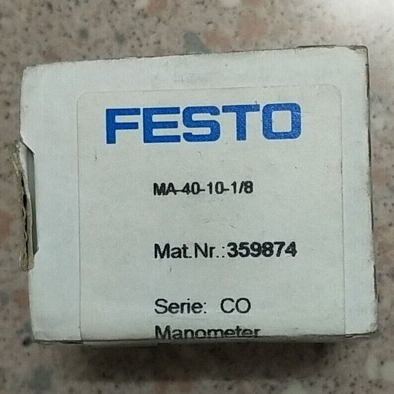 1-PC FESTO MA-40-10-1/8 Pressure Gauge Spot Stock - FESTO