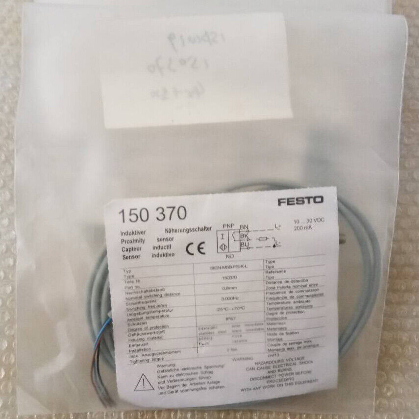 FESTO SIEN-M5B-PS-K-L 150370 Proximity Switch | FESTO industrial proximity switches | FESTO switch mounting options | FESTO industrial control switches - FESTO