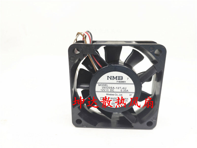 NMB 06020SA-12T-AU 12V 0.33A 6020 60mm 4-wire ball cooling fan