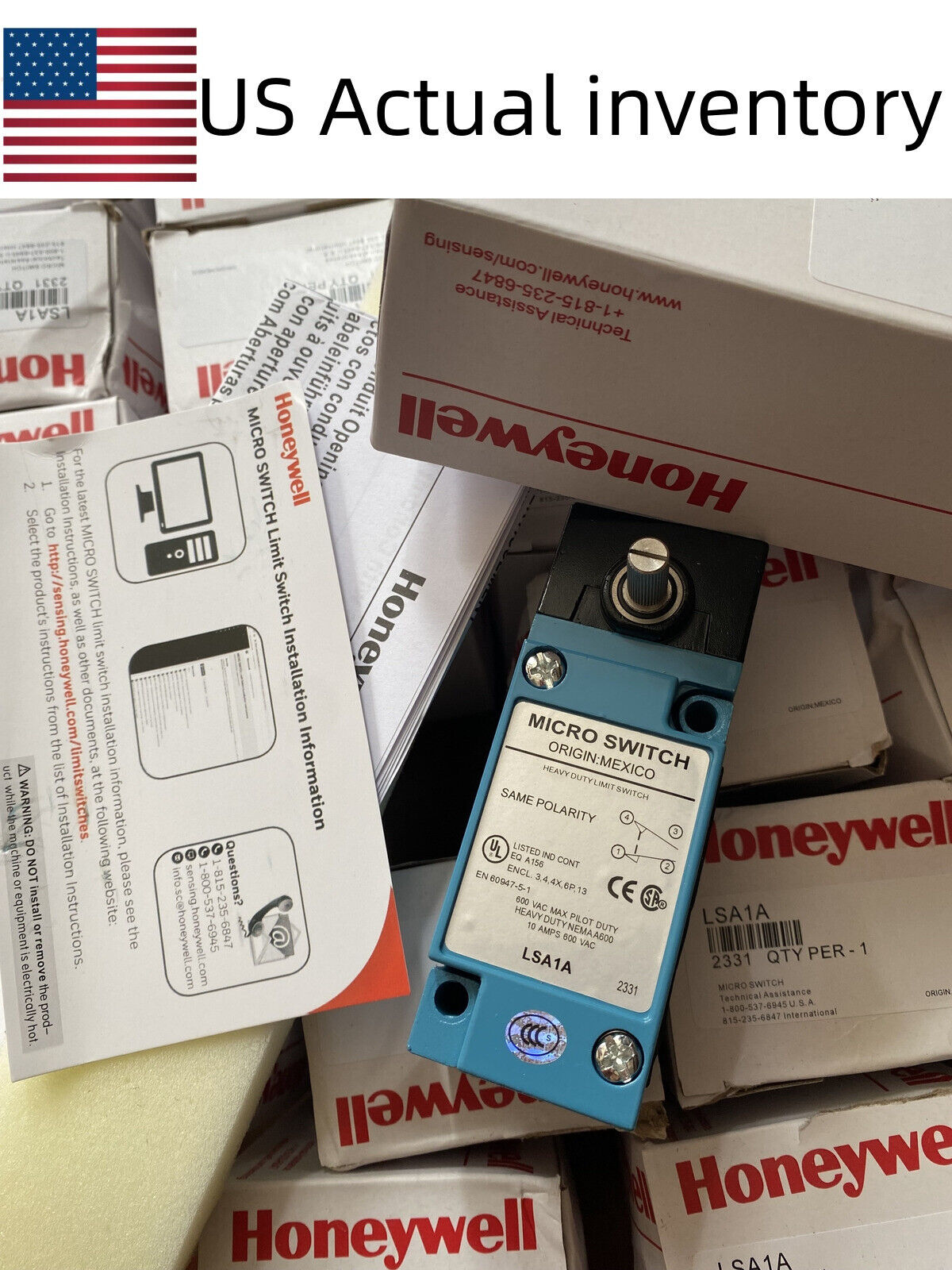 new  In Box Honeywell Micro Switch LSA1A Heavy Duty Limit Switch